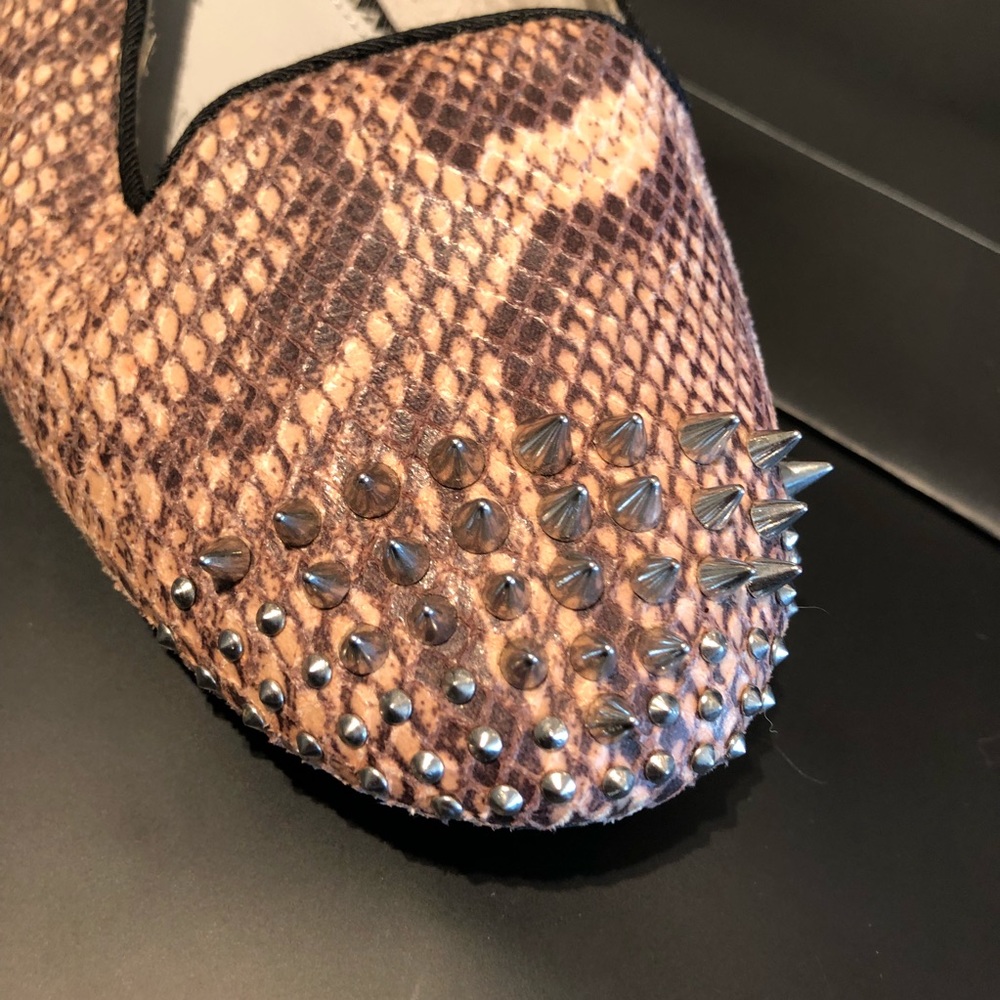 Sam Edelman Circus Studded Python Look Flats 7.5 - image 2